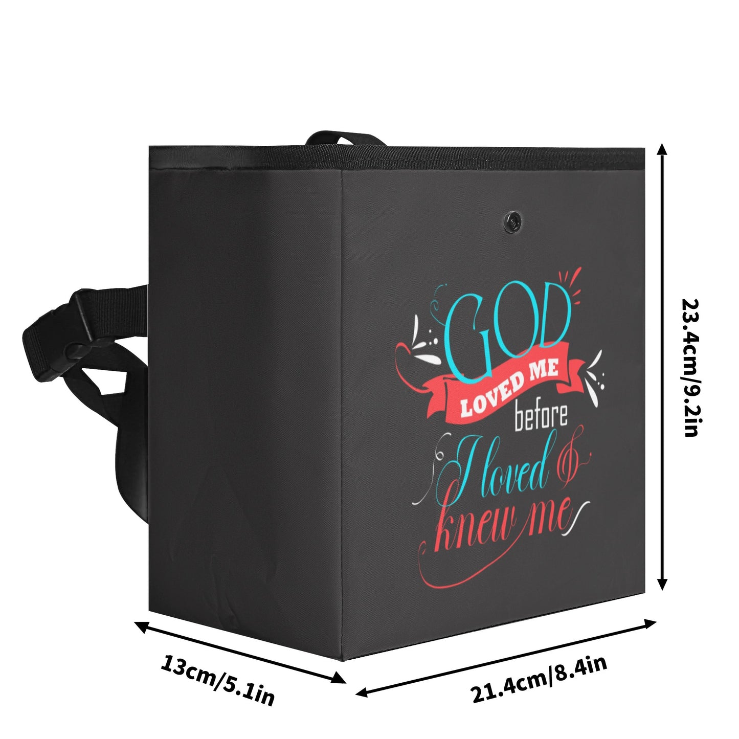 God Loved Me Before I Loved & Knew Me Hanging Storage Trash Car Organizer Bag Christian Car Accessories popcustoms