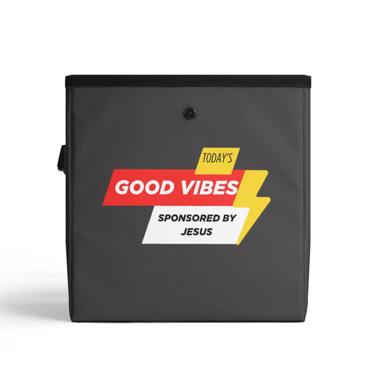 Todays Good Vibes  Sponsored By Jesus Hanging Storage Trash Car Organizer Bag Christian Car Accessories popcustoms