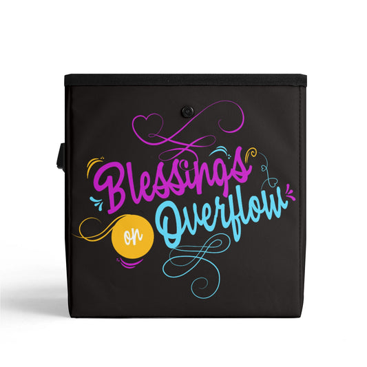 Blessings On Overflow Hanging Storage Trash Car Organizer Bag Christian Car Accessories popcustoms