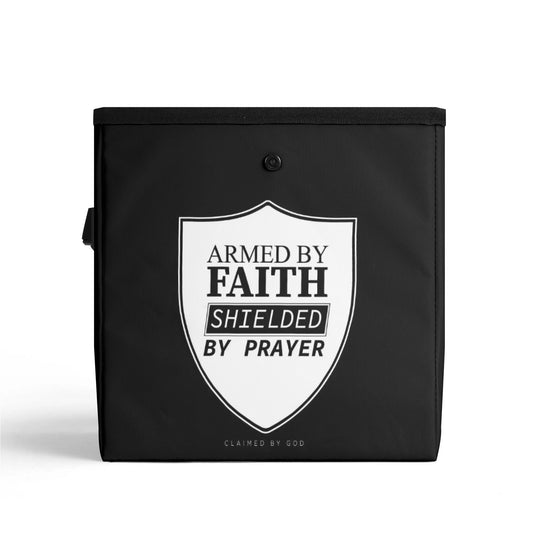 Armed By Faith Shielded By Prayer Hanging Storage Trash Car Organizer Bag Christian Car Accessories popcustoms
