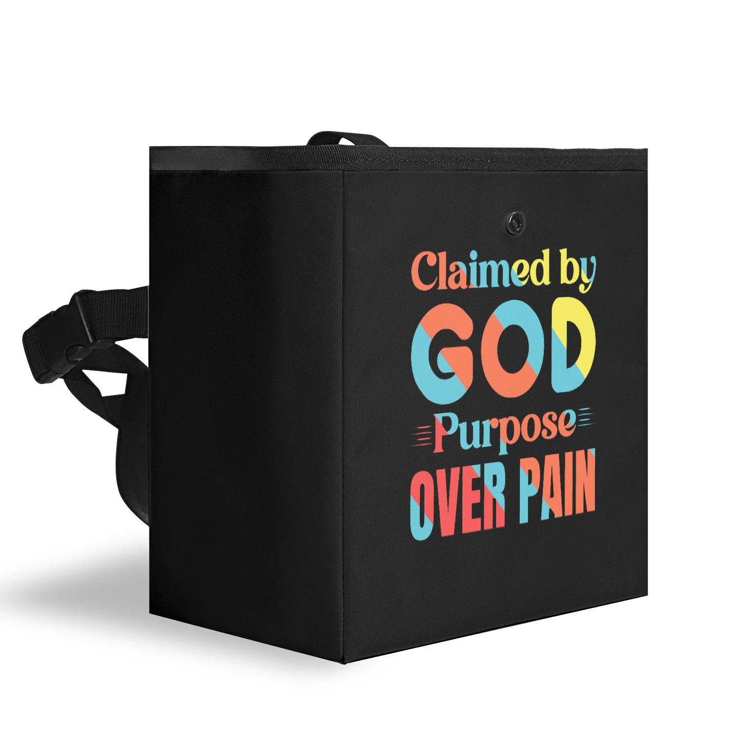 Claimed By God Purpose Over Pain Hanging Storage Trash Car Organizer Bag Christian Car Accessories popcustoms