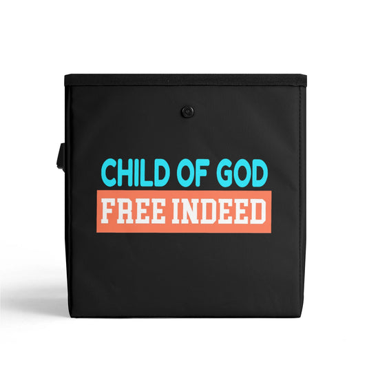 Child Of God Free Indeed Hanging Storage Trash Car Organizer Bag Christian Car Accessories popcustoms