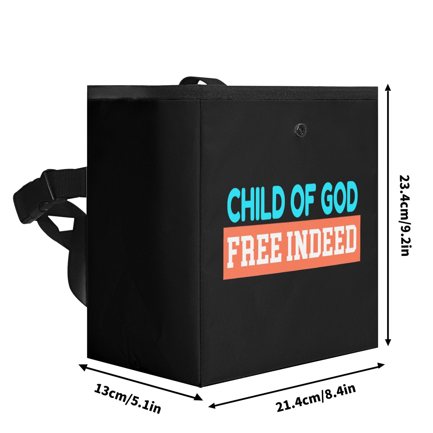 Child Of God Free Indeed Hanging Storage Trash Car Organizer Bag Christian Car Accessories popcustoms