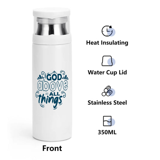 God Above All Things Vacuum Bottle with Cup popcustoms