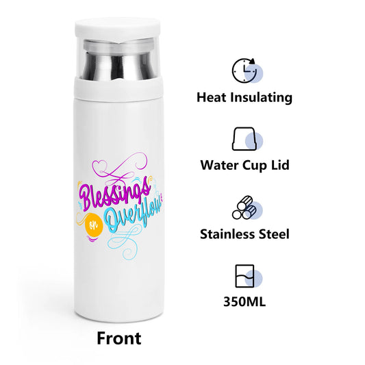 Blessings On Overflow Vacuum Bottle with Cup popcustoms