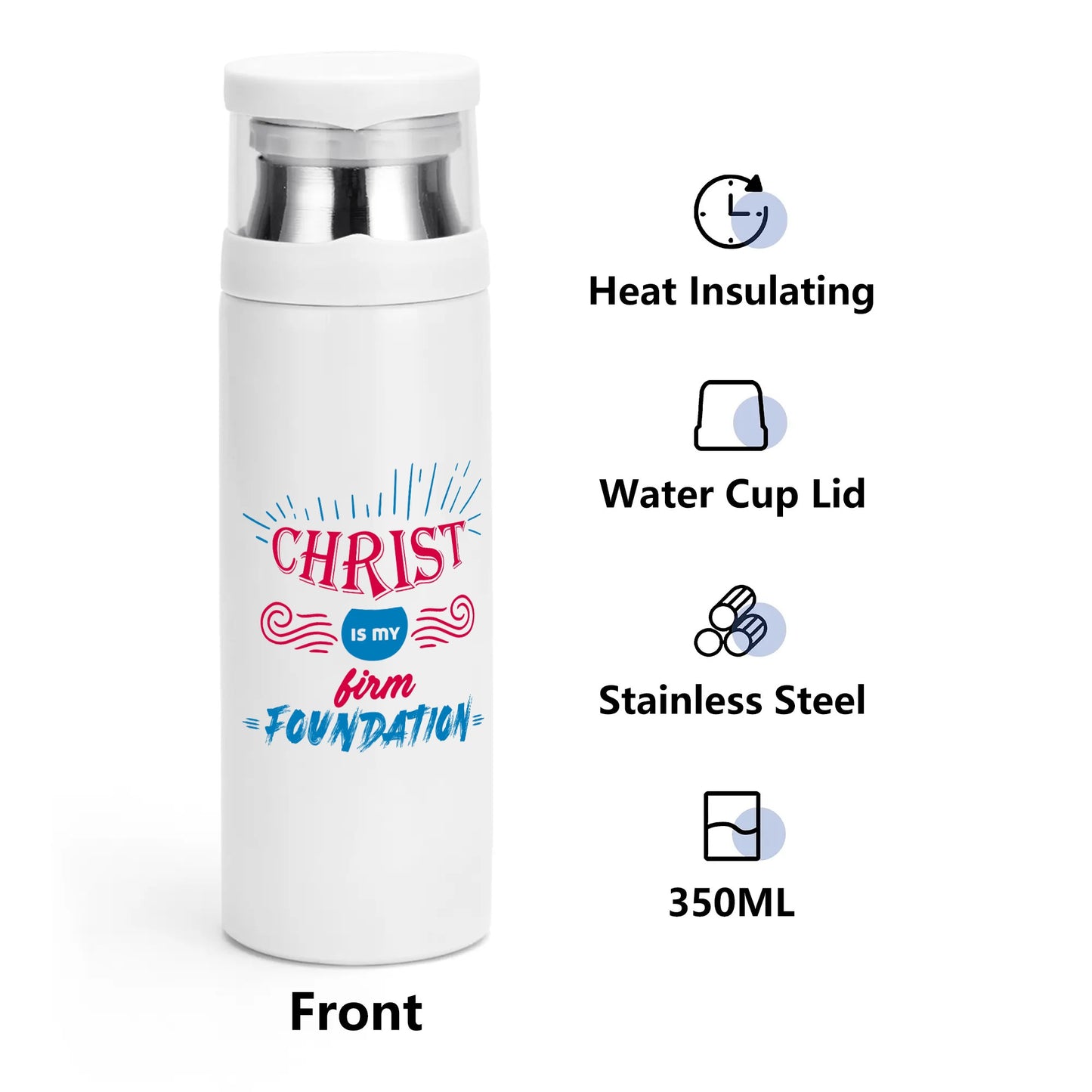 Christ Is My Firm Foundation Vacuum Bottle with Cup popcustoms