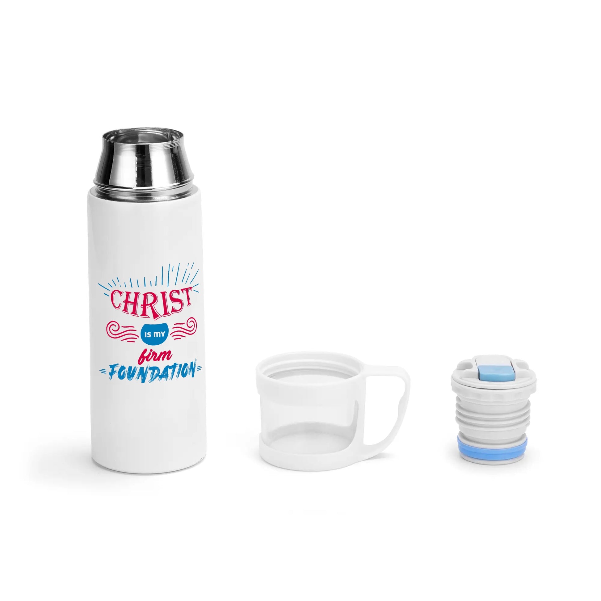 Christ Is My Firm Foundation Vacuum Bottle with Cup popcustoms