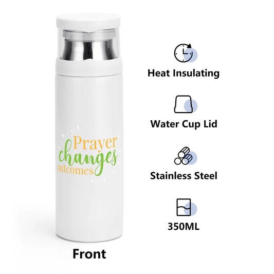 Prayer Changes Outcomes Vacuum Bottle with Cup popcustoms