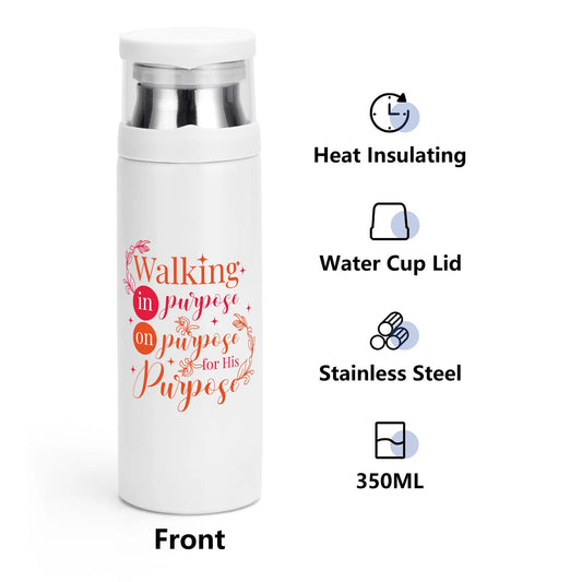 Walking On Purpose In Purpose For His Purpose Vacuum Bottle with Cup popcustoms