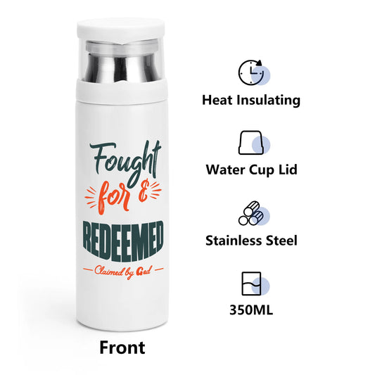 Fought For & Redeemed Vacuum Bottle with Cup popcustoms