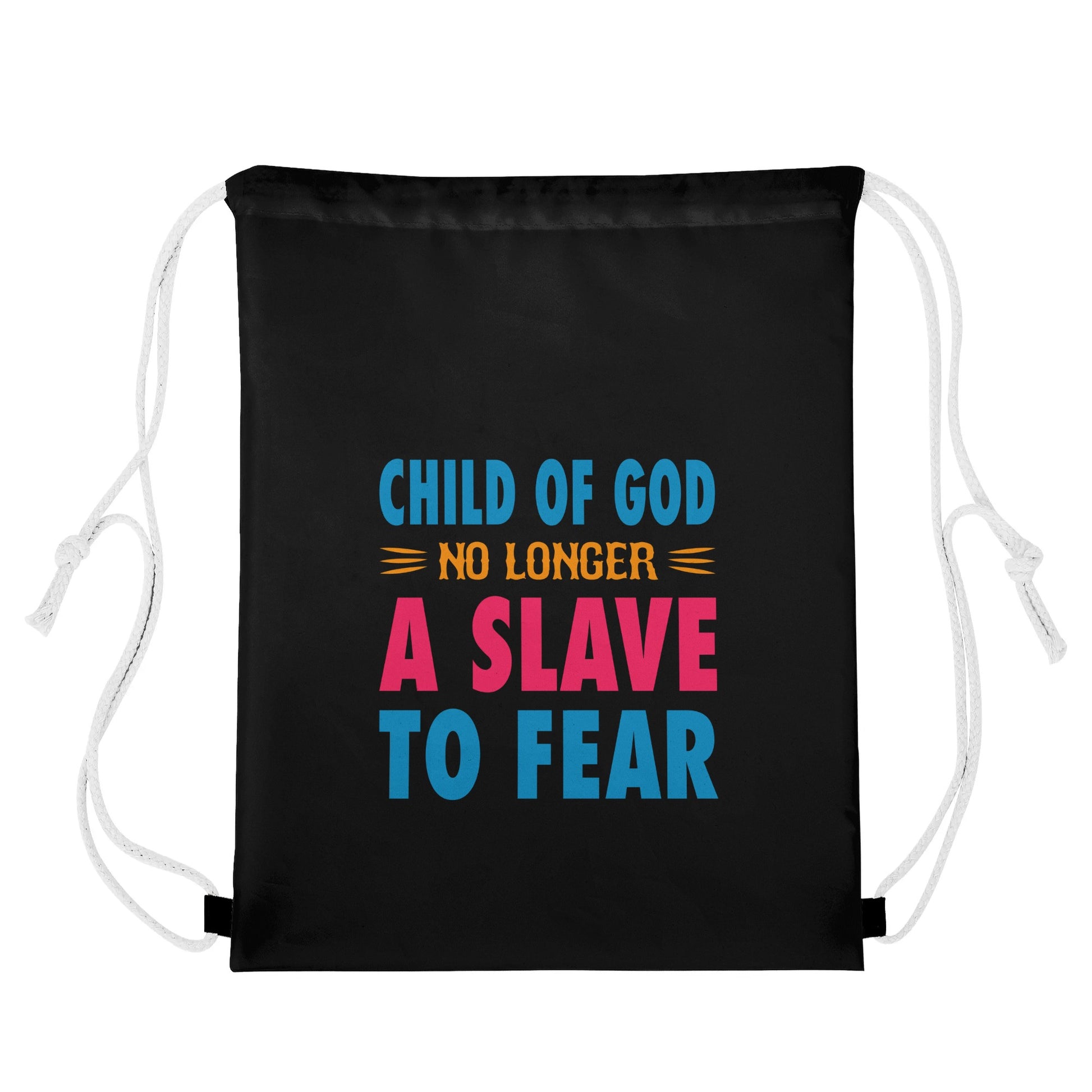 Child Of God No Longer A Slave To Fear Gym Drawstring Bag popcustoms