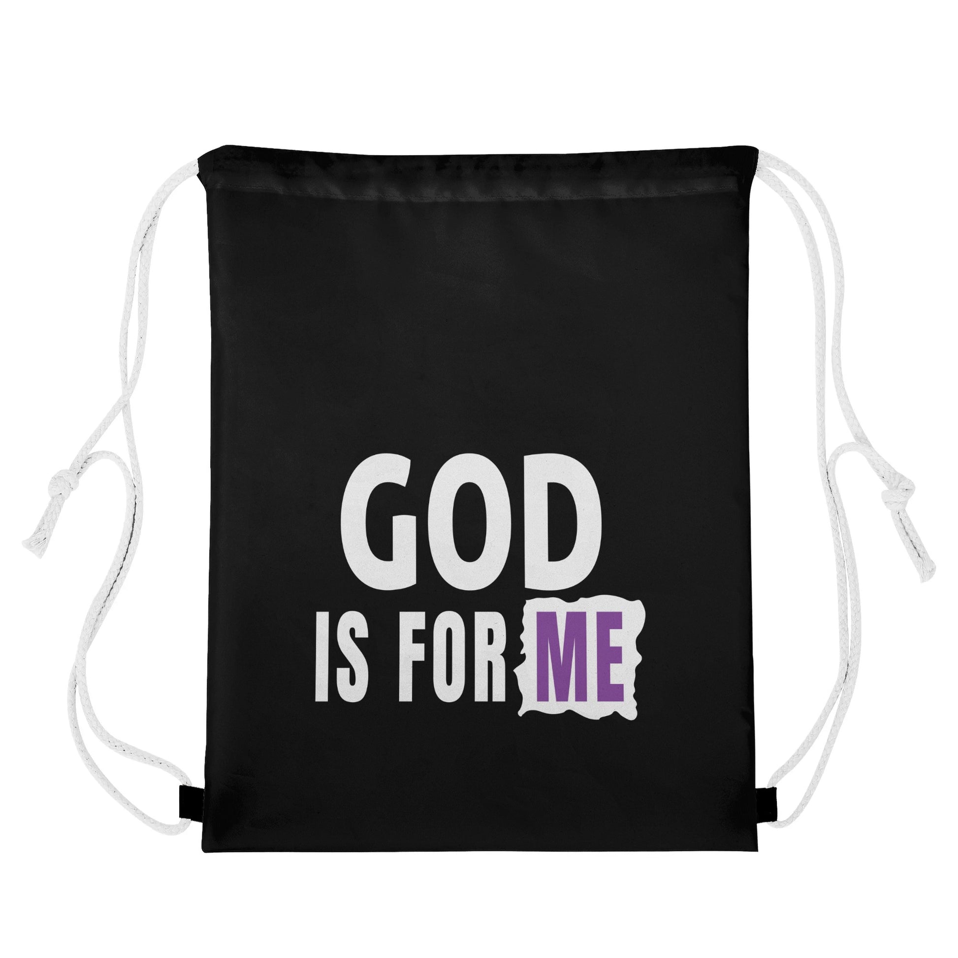 God Is For Me Gym Drawstring Bag popcustoms