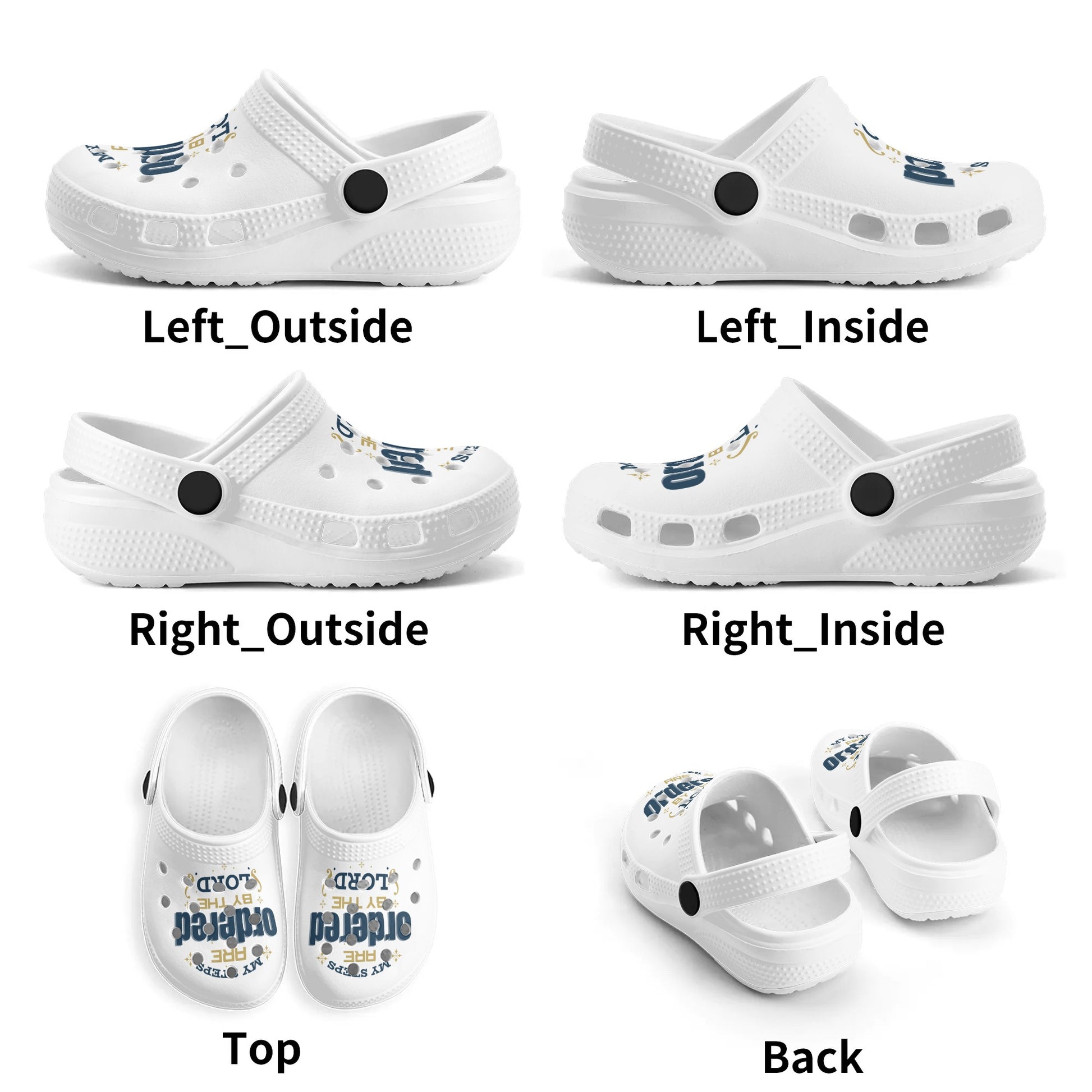 My Steps Are Ordered By The Lord Kids Classic Christian Crocs popcustoms