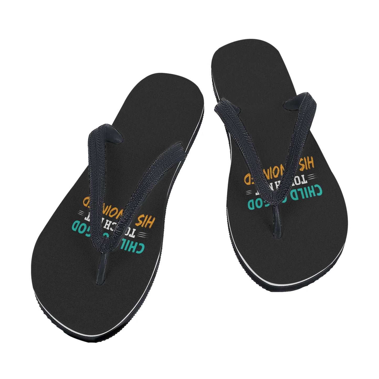 Child Of God Touch Not His Anointed Mens Christian Flip Flops popcustoms