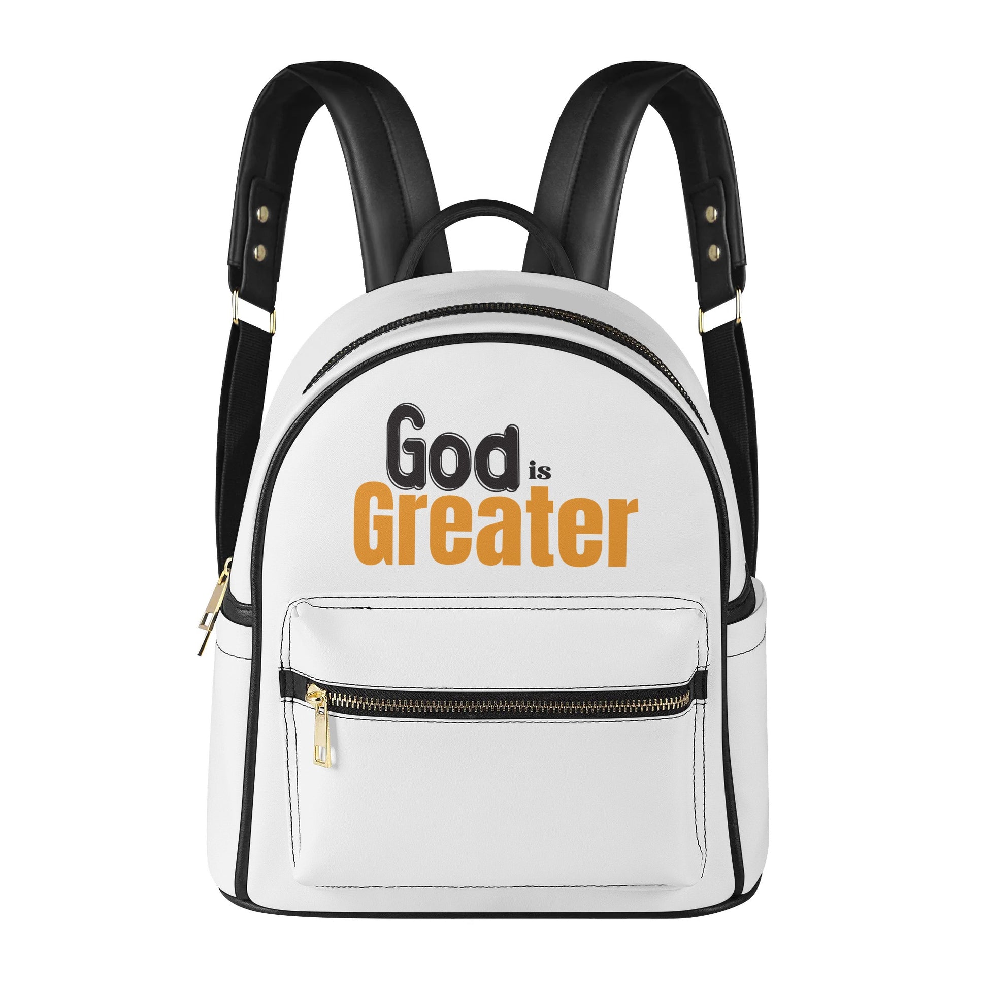 God Is Greater Christian Casual PU Leather Backpack popcustoms