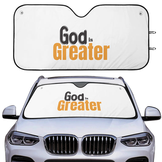 God Is Greater Car Sunshade Christian Car Accessories popcustoms