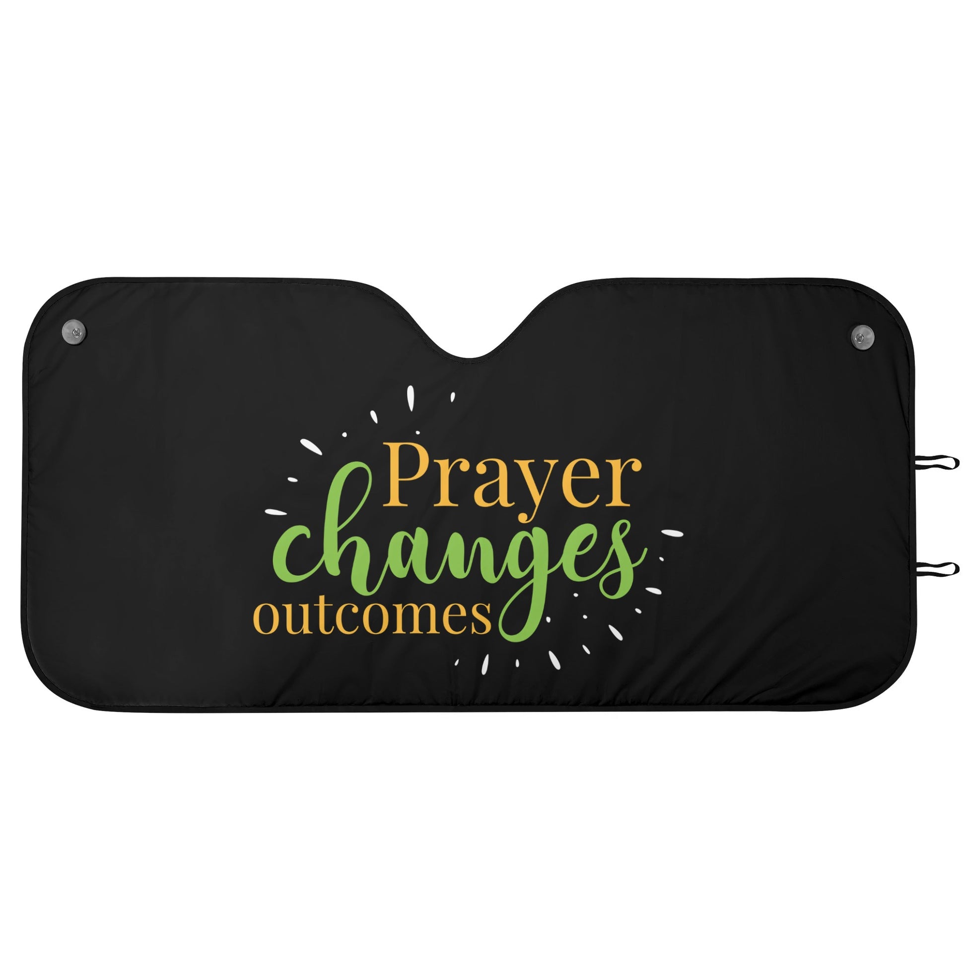 Prayer Changes Outcomes Car Sunshade Christian Car Accessories popcustoms