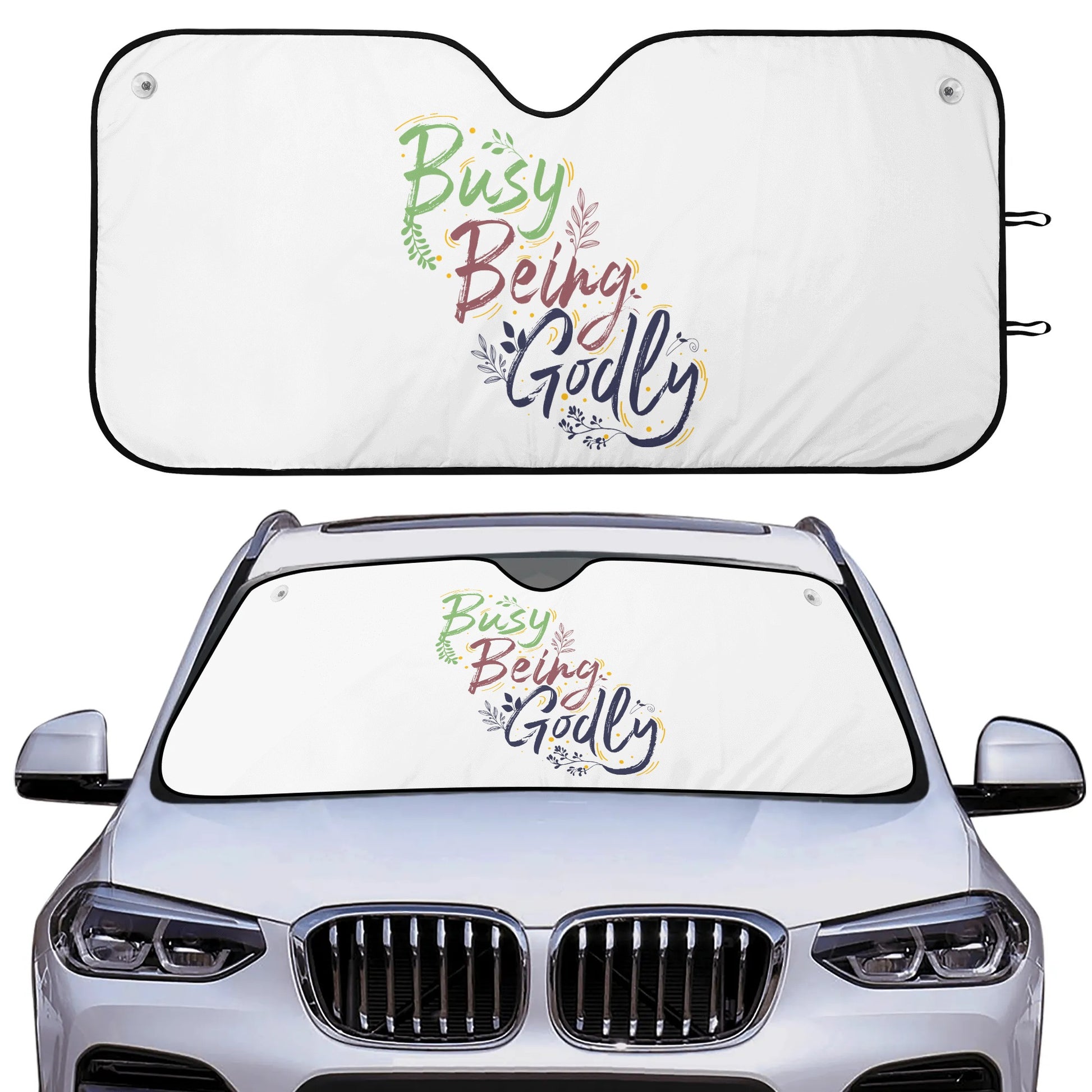 Busy Being Godly Car Sunshade Christian Car Accessories popcustoms