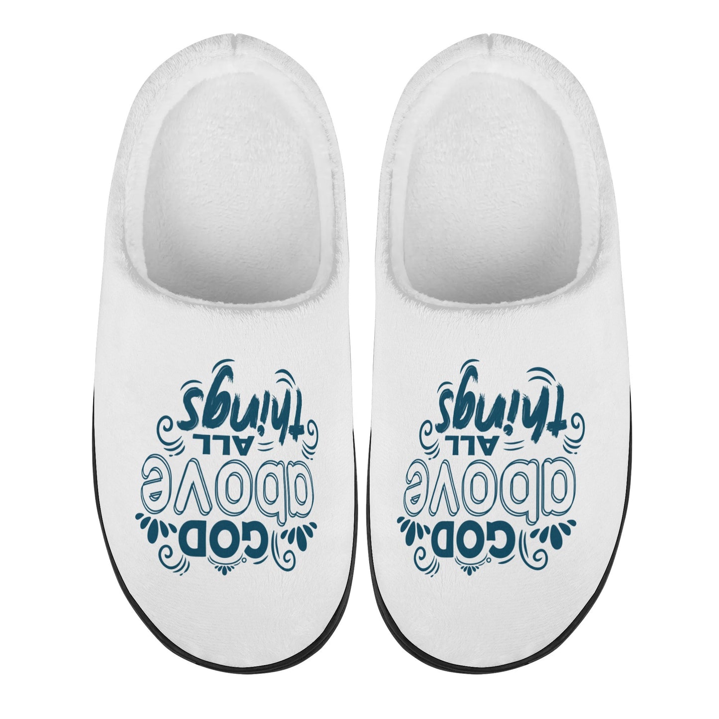 God Above all Things Unisex Rubber Autumn Christian Slipper Room Shoes popcustoms