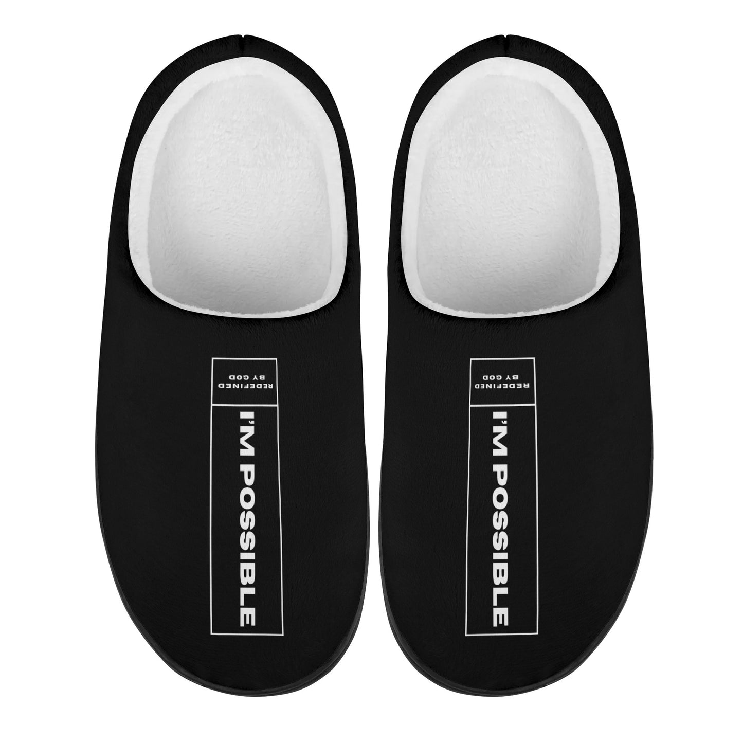Im Possible Redefined By God Unisex Rubber Autumn Christian Slipper Room Shoes popcustoms