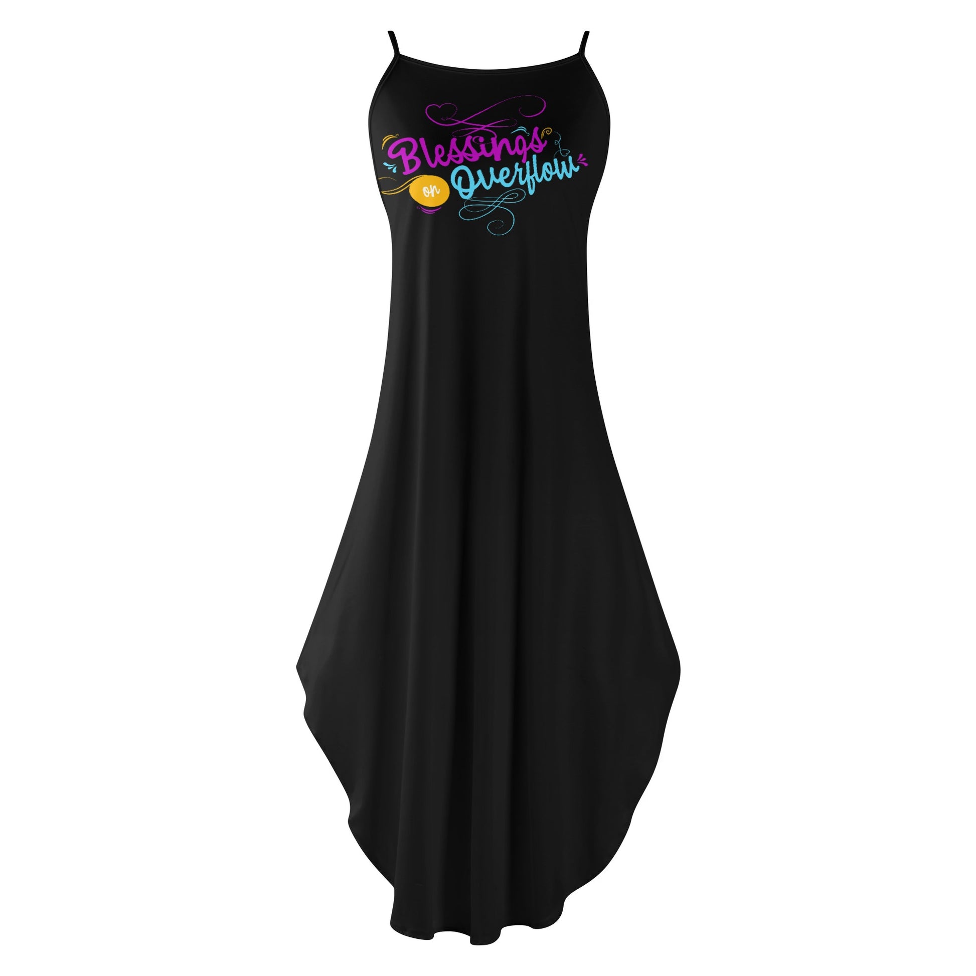 Blessings On Overflow Womens Christian Elegant Sleeveless Summer Maxi Dress popcustoms