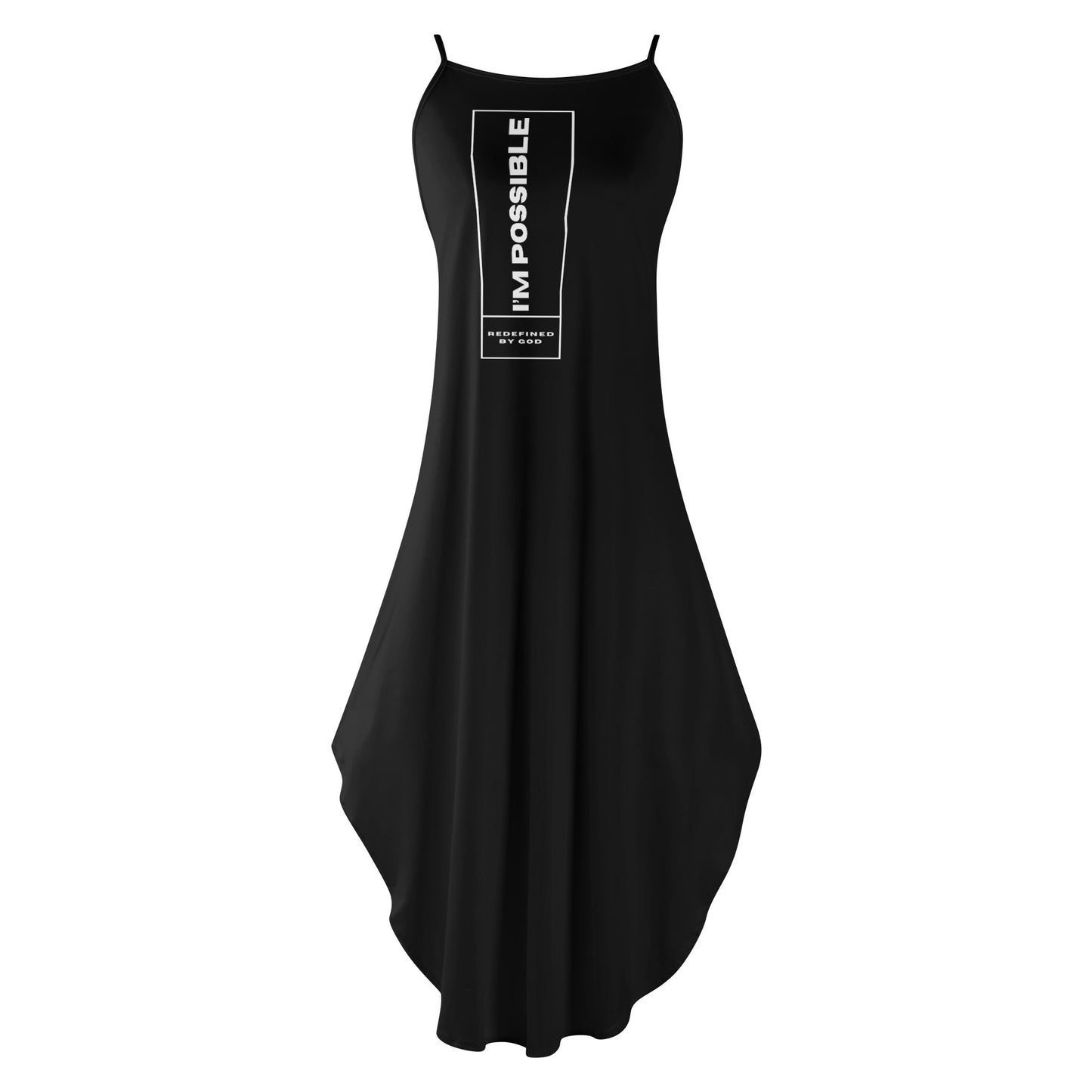 Im Possible Redefined By God Womens Christian Elegant Sleeveless Summer Maxi Dress popcustoms