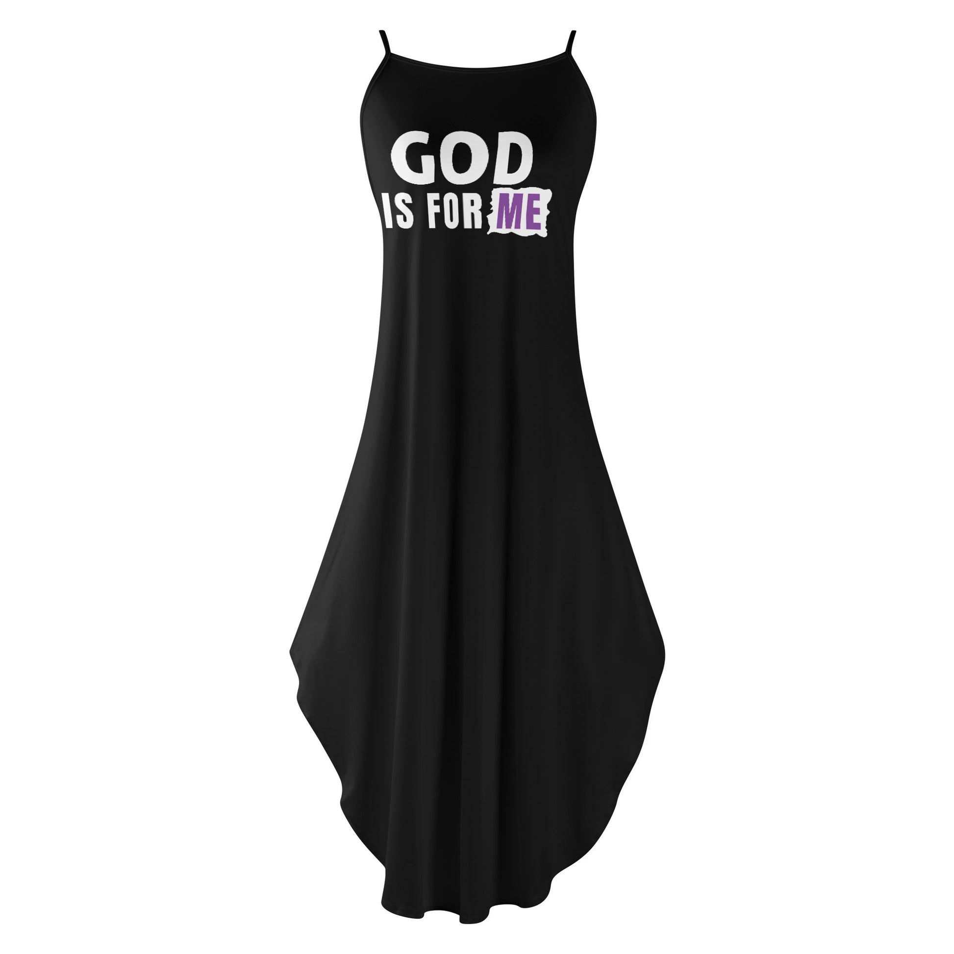 God Is For Me Womens Christian Elegant Sleeveless Summer Maxi Dress popcustoms