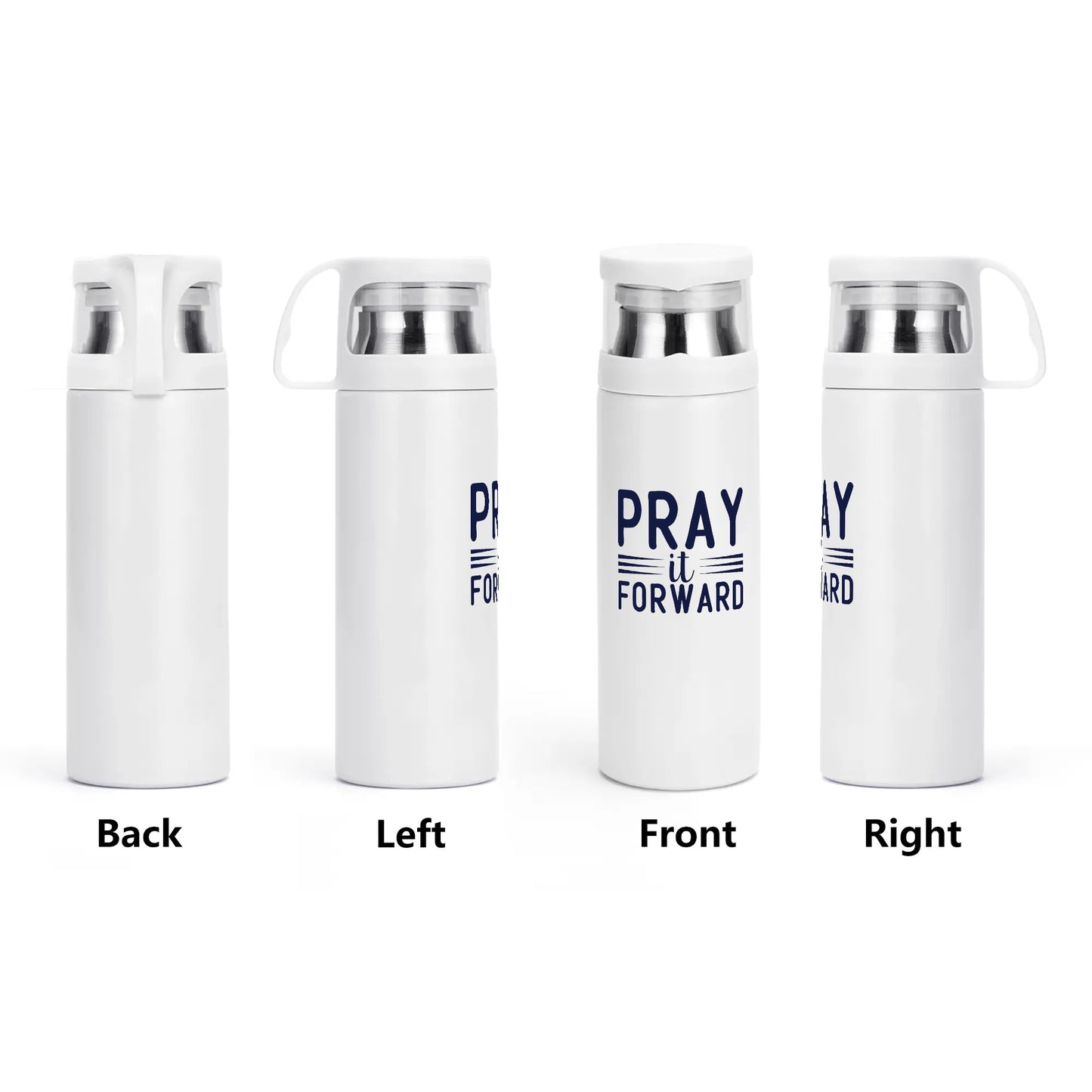 Pray It Forward Christian Vacuum Bottle with Cup popcustoms