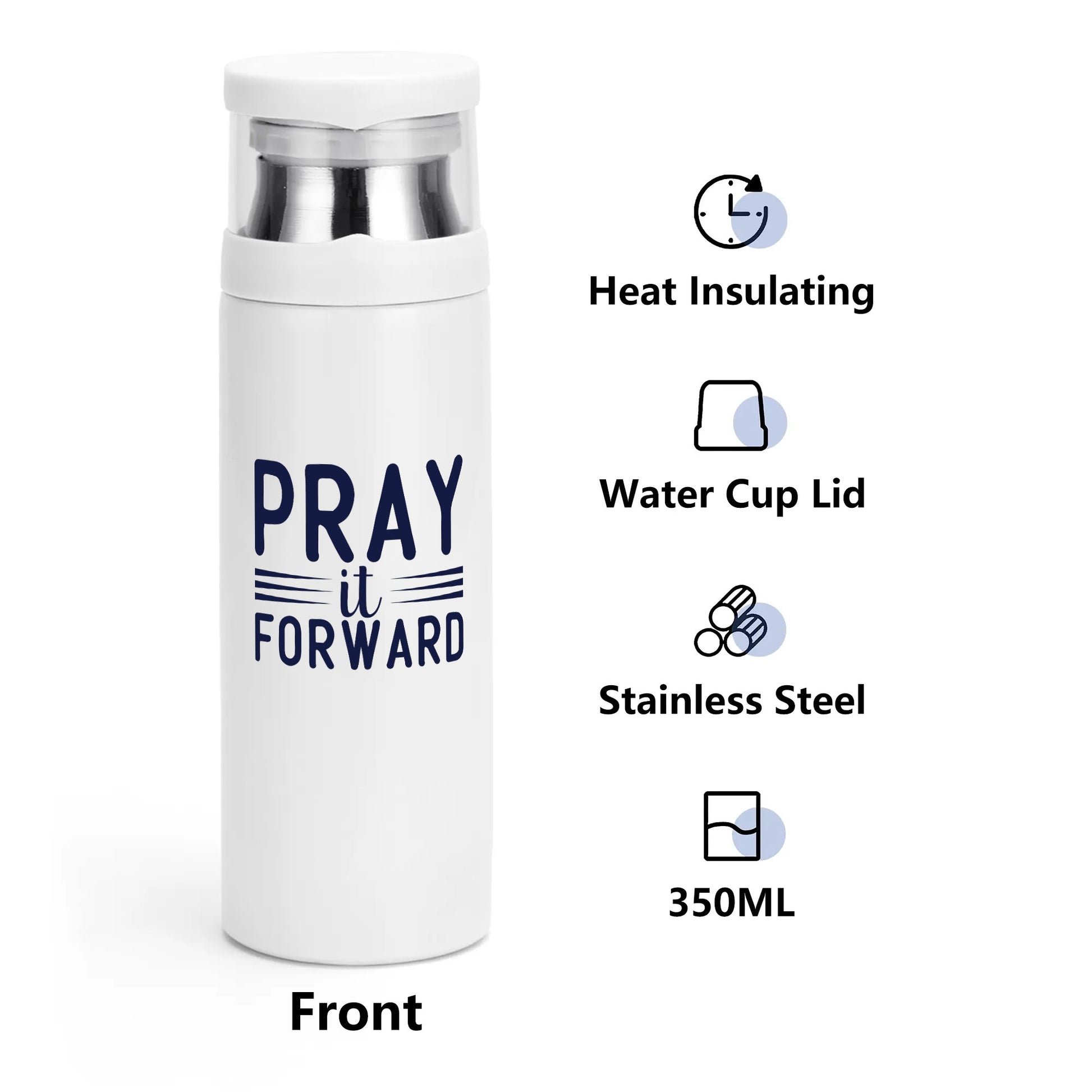 Pray It Forward Christian Vacuum Bottle with Cup popcustoms