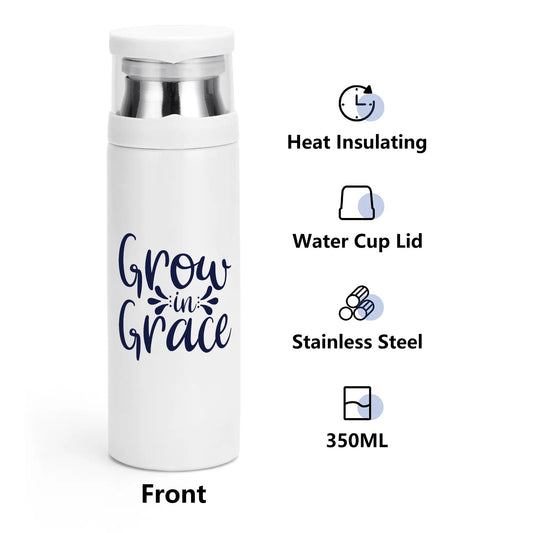 Grow In Grace Christian Vacuum Bottle with Cup popcustoms