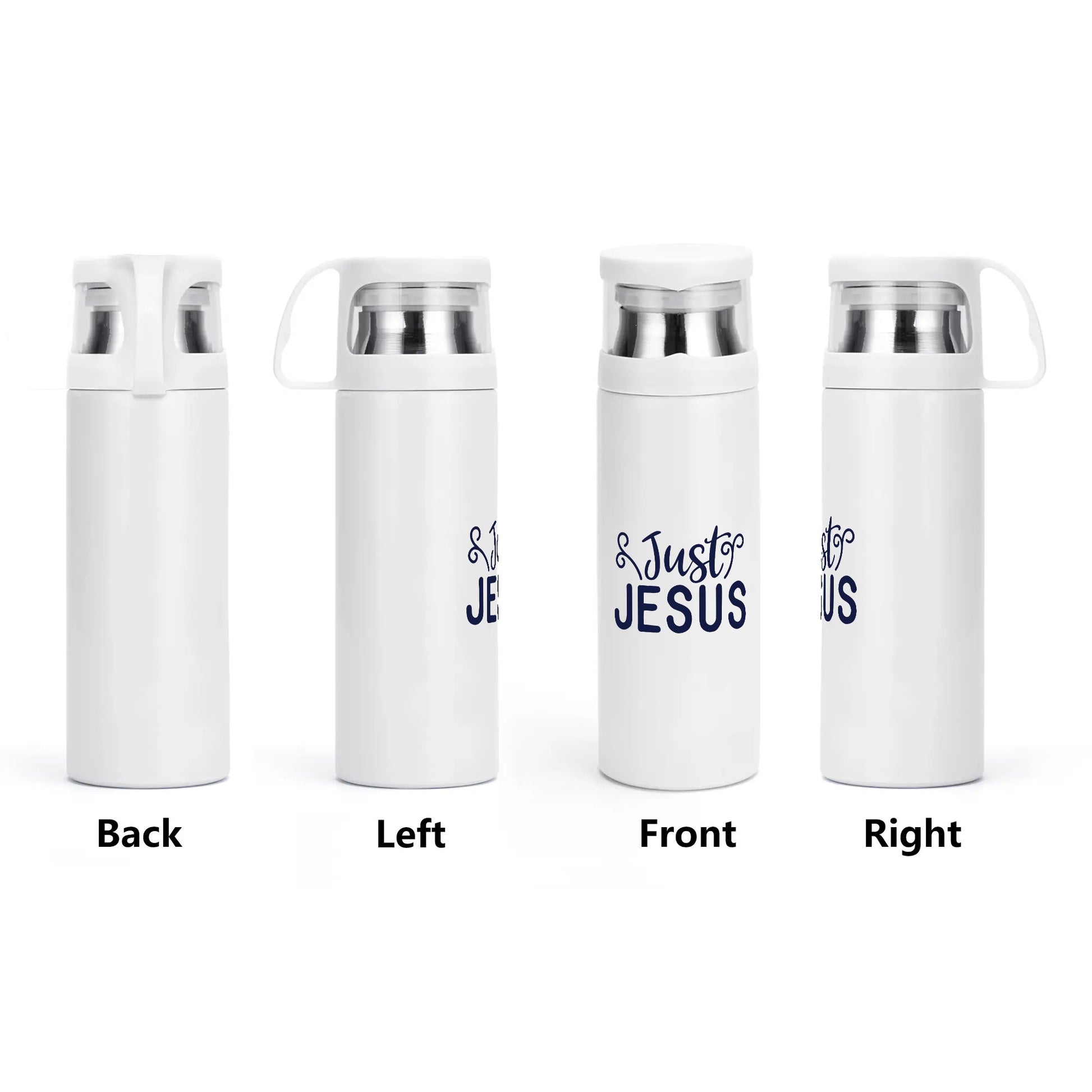 Just Jesus Christian Vacuum Bottle with Cup popcustoms