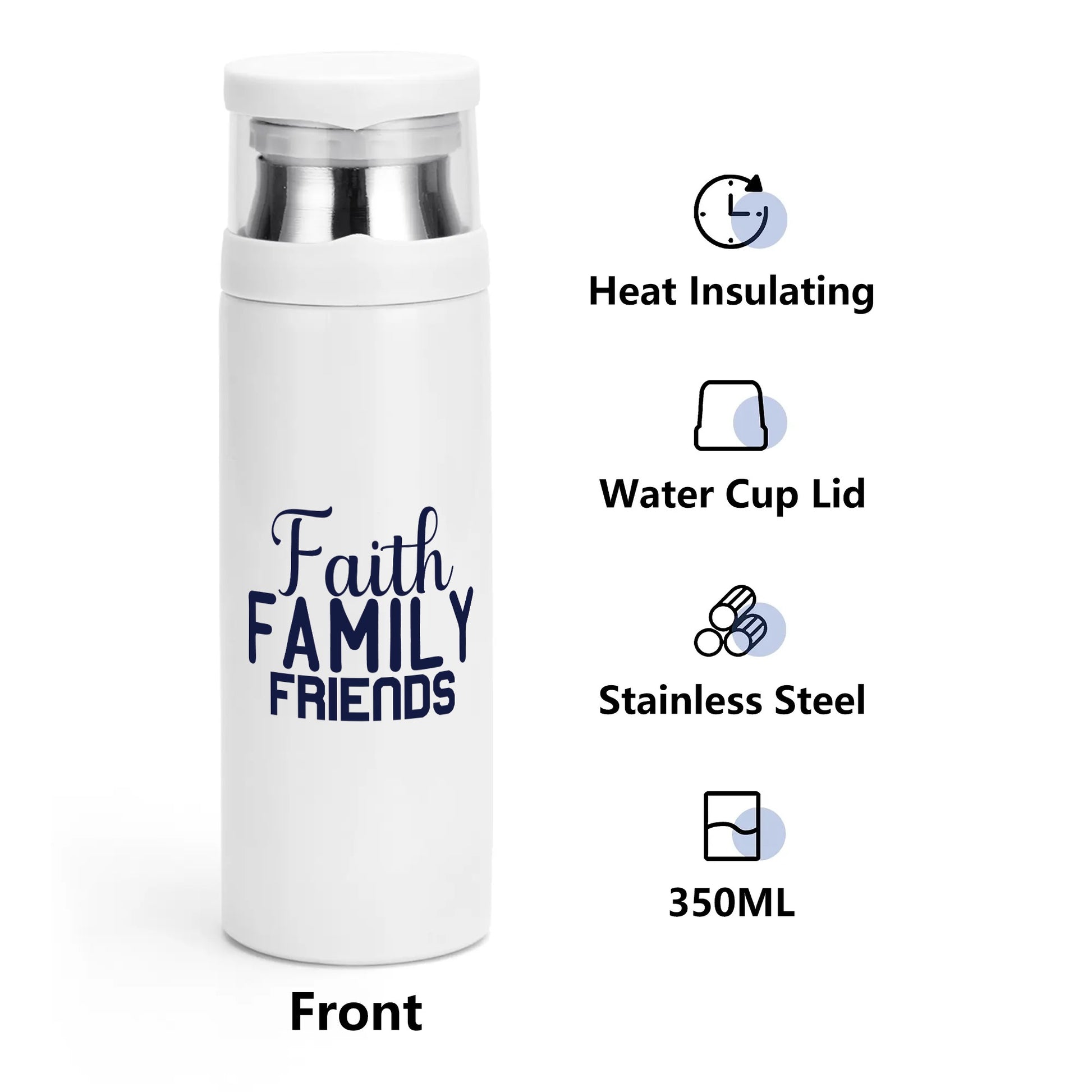Faith Family Friends Vacuum Bottle with Cup popcustoms