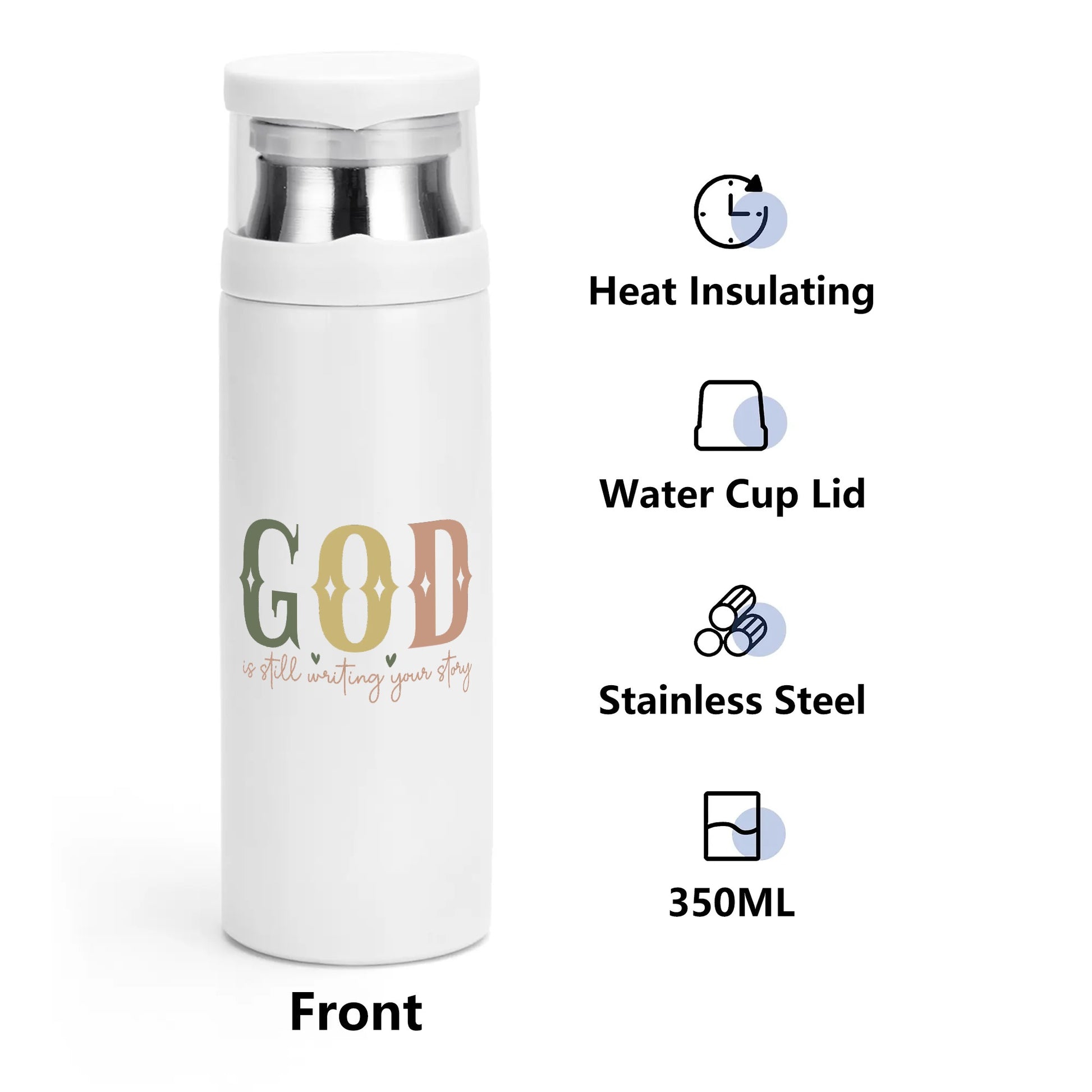 God Is Still Writing Your Story Christian Vacuum Bottle with Cup popcustoms