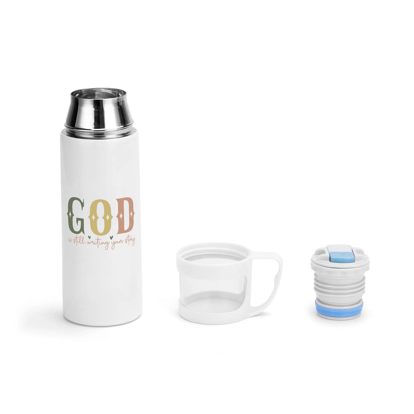 God Is Still Writing Your Story Christian Vacuum Bottle with Cup popcustoms