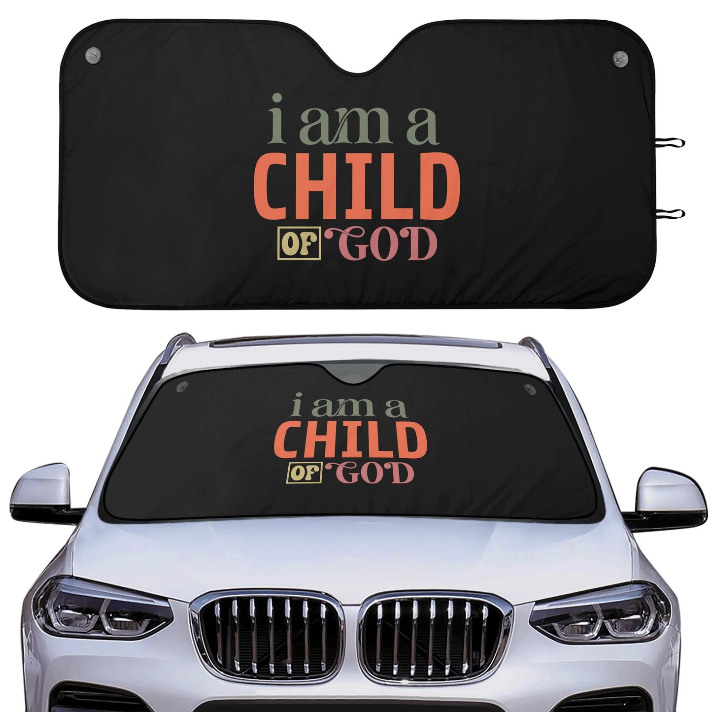 I Am A Child Of God Car Sunshade Christian Car Accessories popcustoms