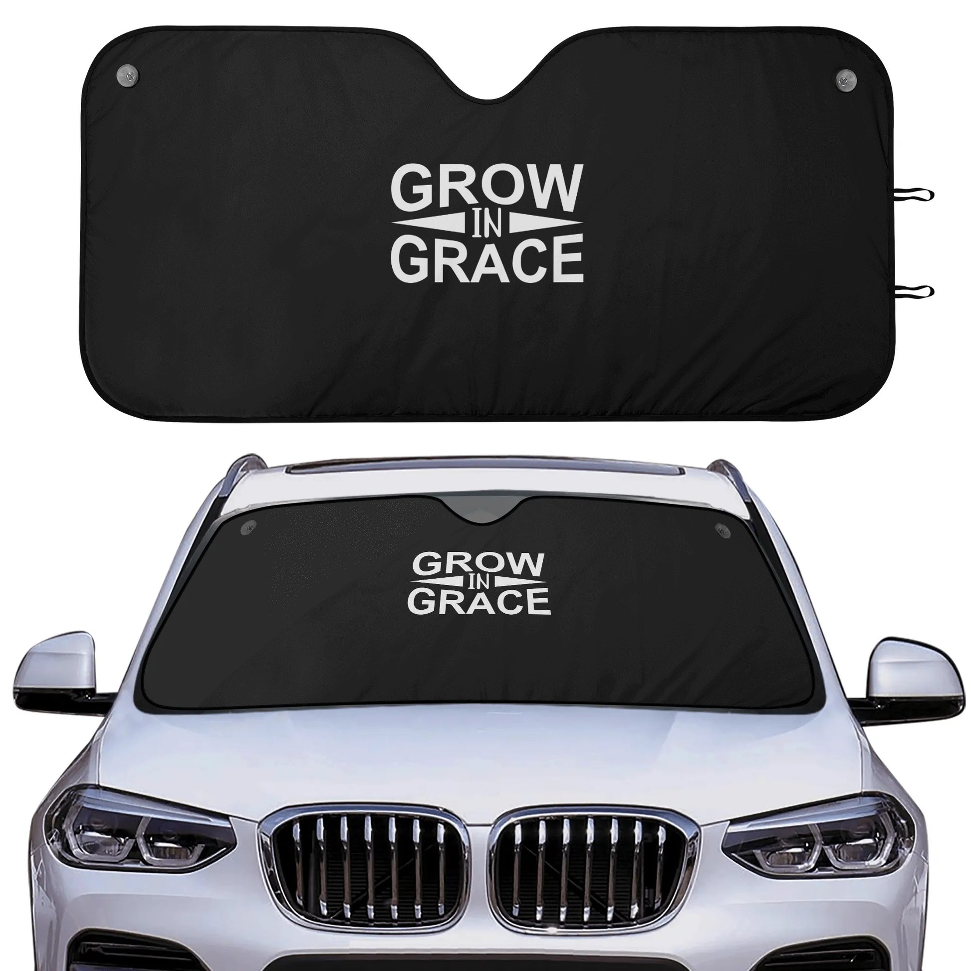 Grow In Grace Car Sunshade Christian Car Accessories popcustoms