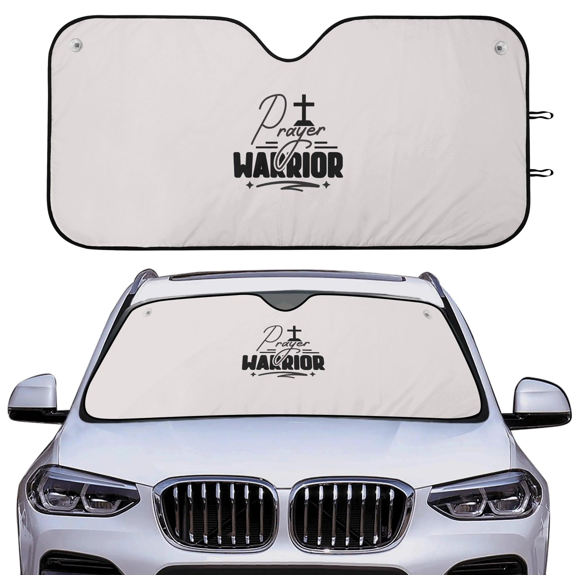 Prayer Warrior Car Sunshade Christian Car Accessories popcustoms