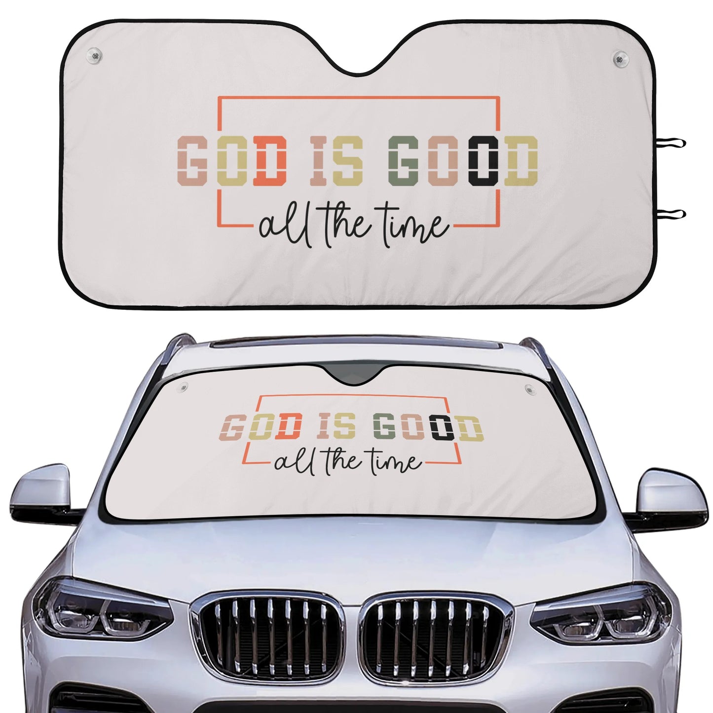 God Is Good All The Time Car Sunshade Christian Car Accessories popcustoms