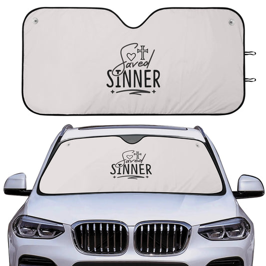 Saved Sinner Car Sunshade Christian Car Accessories popcustoms