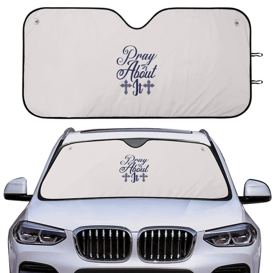 Pray About It Car Sunshade Christian Car Accessories popcustoms