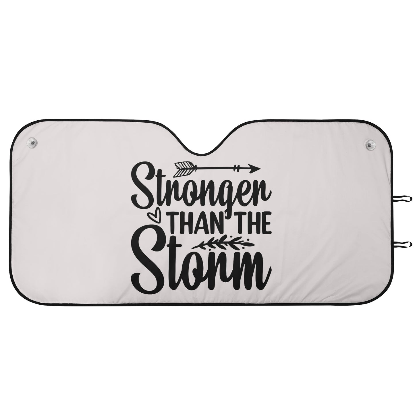 Stronger Than The Storm Car Sunshade Christian Car Accessories popcustoms