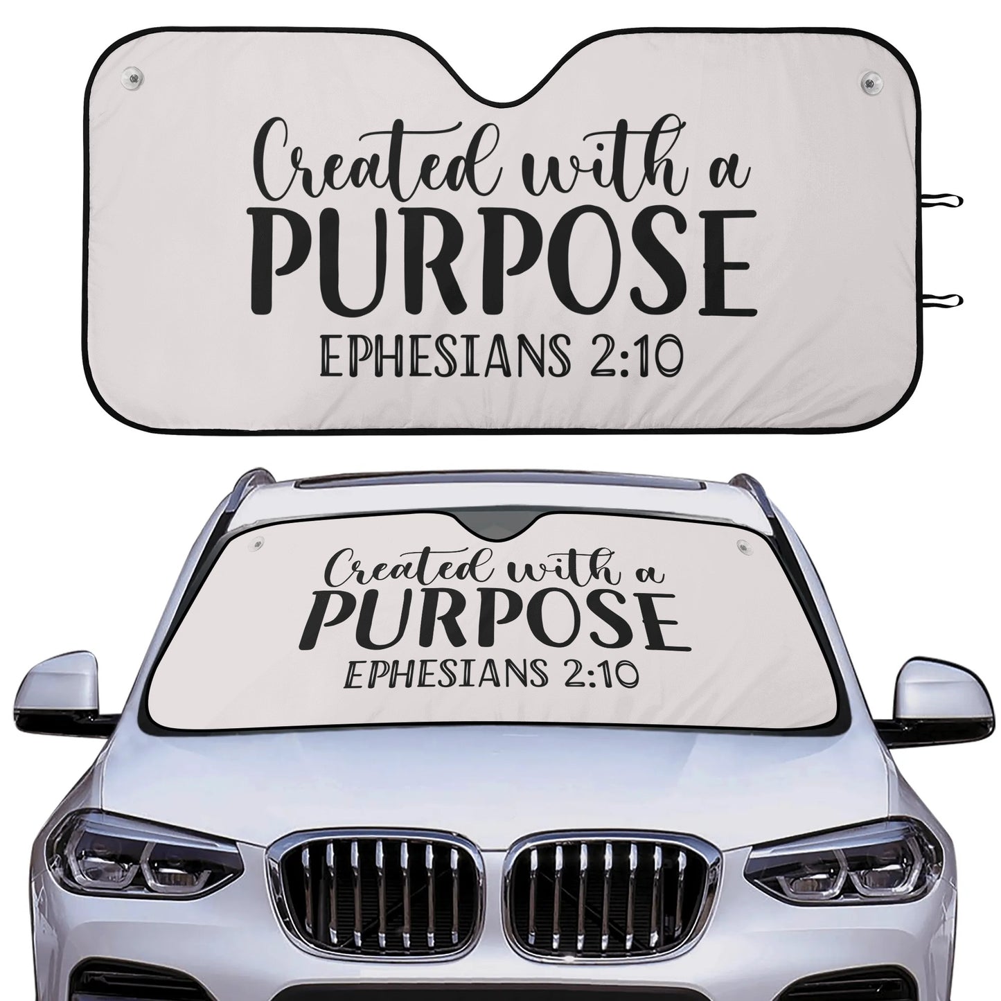 Created With A Purpose Car Sunshade Christian Car Accessories popcustoms