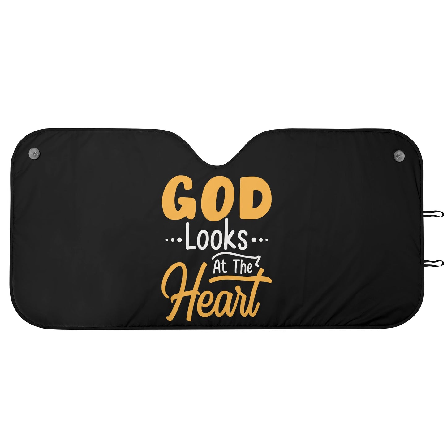 God Looks At The Heart Car Sunshade Christian Car Accessories popcustoms