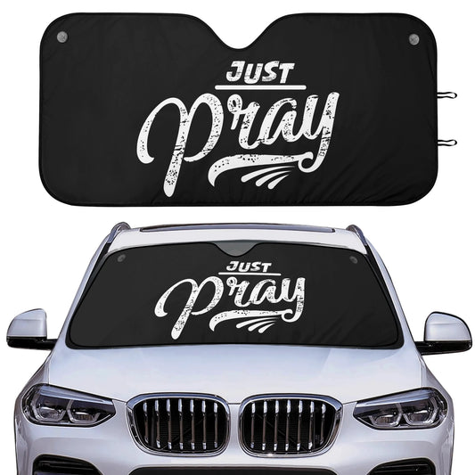 Just Pray Car Sunshade Christian Car Accessories popcustoms