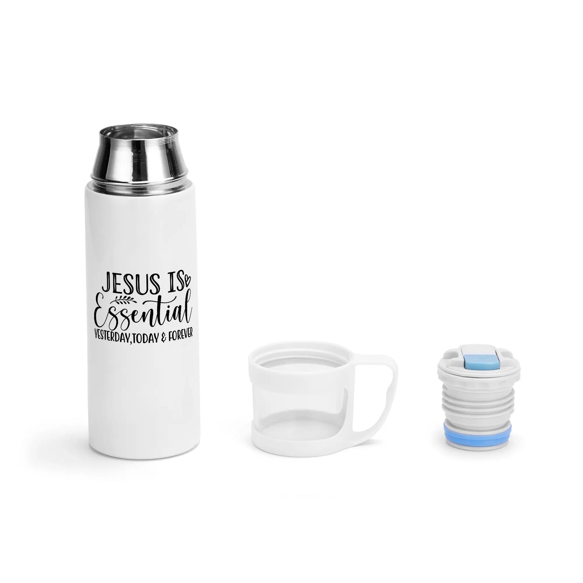 Jesus Is Essential  Yesterday Today and Forever Christian Vacuum Bottle with Cup popcustoms