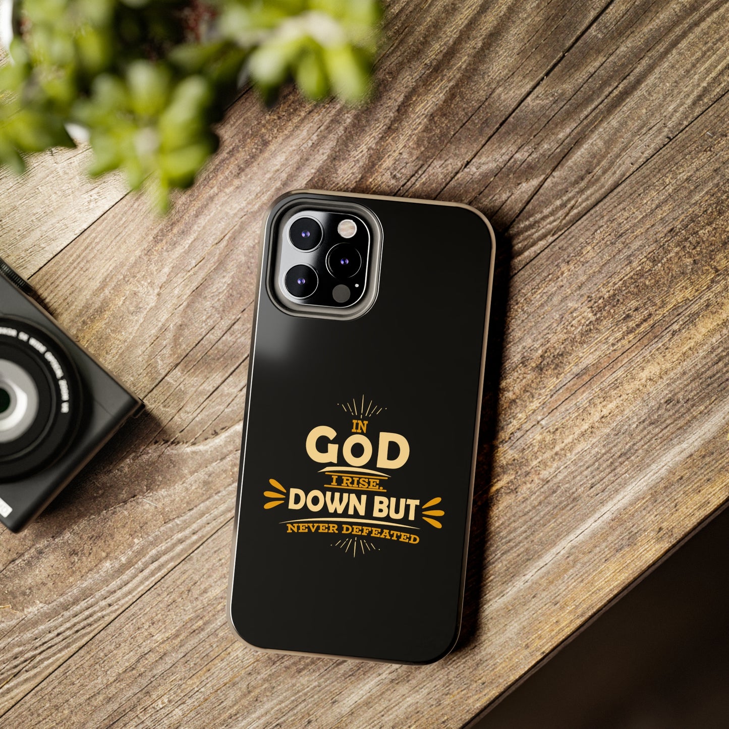 In God I Rise Down But Never Defeated  Tough Phone Cases, Case-Mate