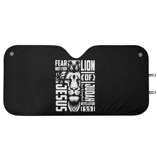 Fear Not for Jesus the Lion of Judah Has triumphed Car Sunshade Christian Car Accessories