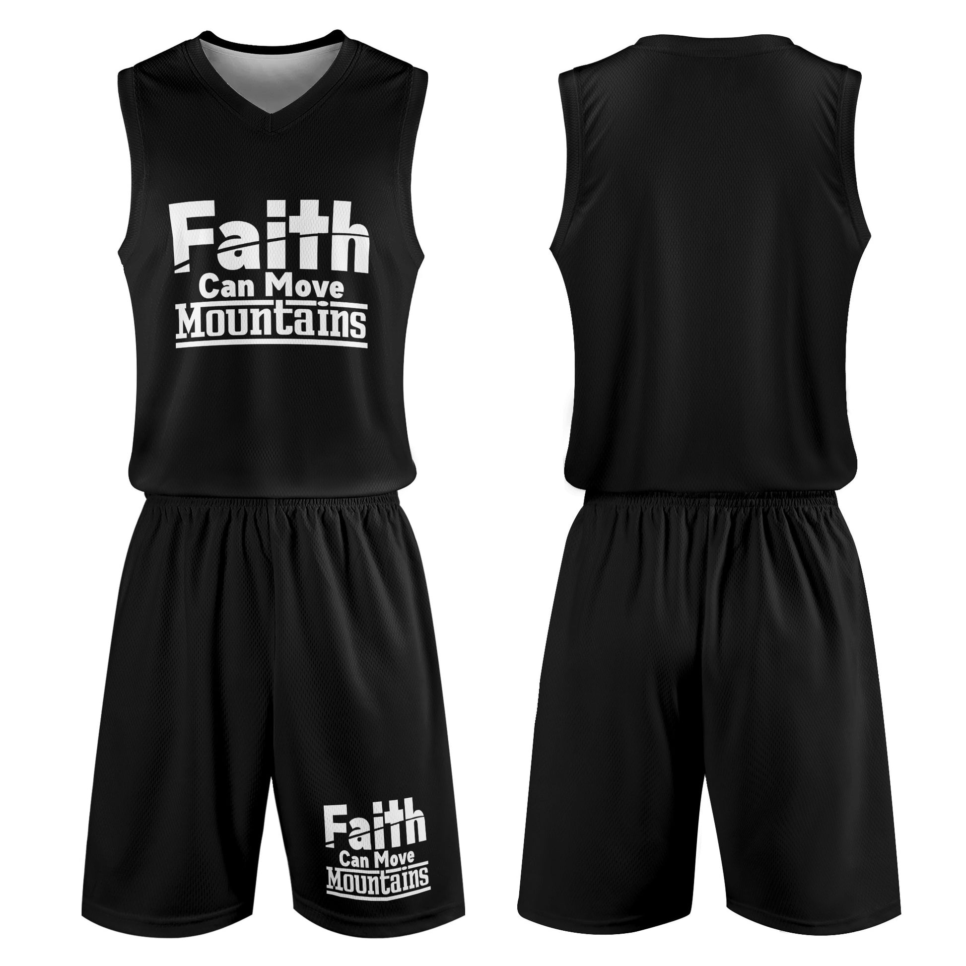 Faith Can Move Mountains Mens Summer Christian Casual Outfit popcustoms