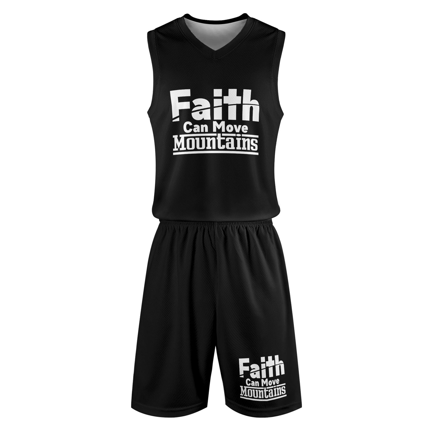 Faith Can Move Mountains Mens Summer Christian Casual Outfit popcustoms