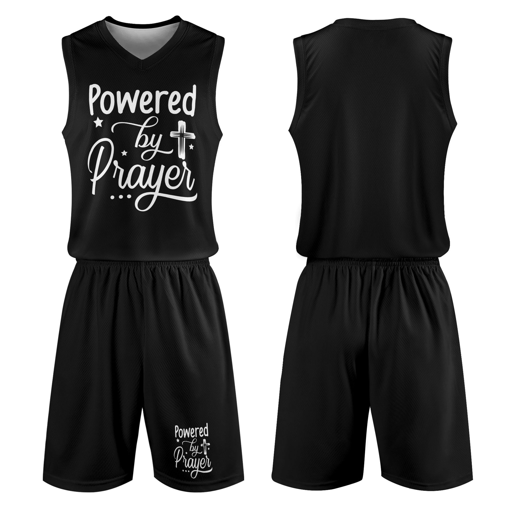 Powered By Prayer Mens Summer Christian Casual Outfit popcustoms